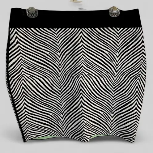 Opening Ceremony Black and White Zebra Patterned Mini Skirt Size Large Barney's