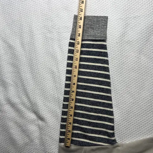 THML Anthropologie Womens Sz L Colorblock Striped Sleeve Cowl Neck Pullover Top