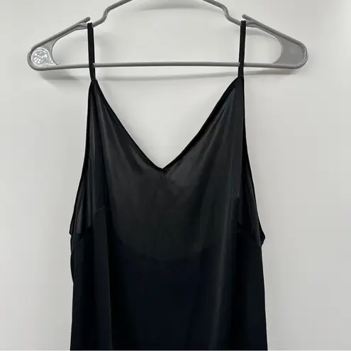 Natori Jersey Essentials Spaghetti Strap Chemise Lingerie Dress in Black Sz M Size M