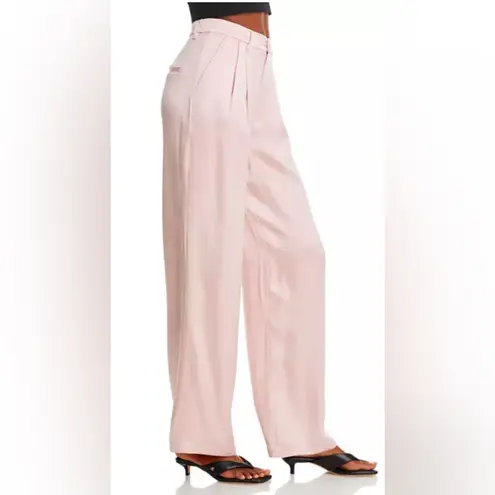 ANINE BING Carrie Silk Pleated Wide Leg Pant SEE MEASUREMENTS