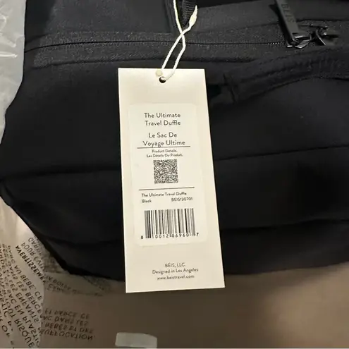 BEIS The Ultimate Travel Duffle in Black NWT