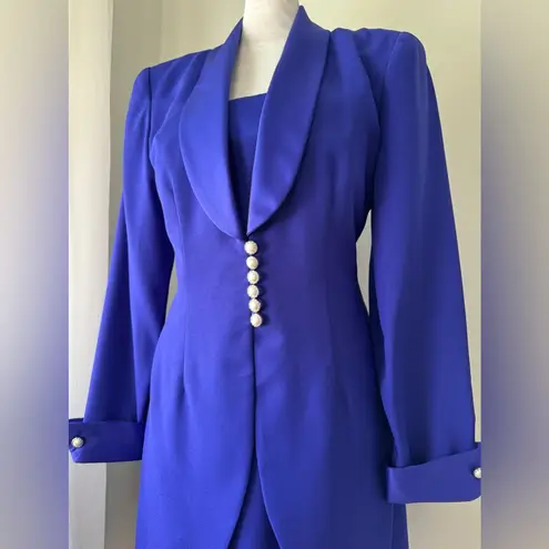 Vintage ‘90s J.R. Nites by Caliendo Purple Jacket + Sleeveless Midi Dress Set