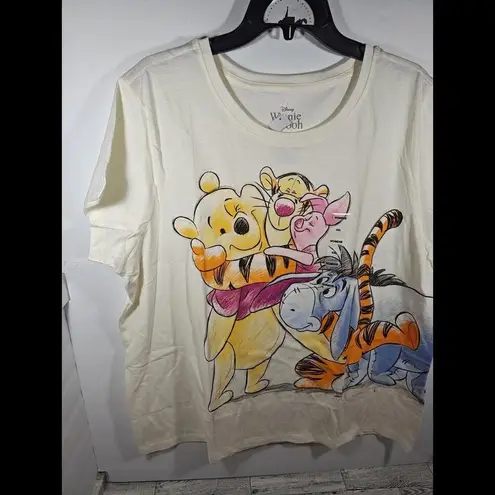 Disney  Winnie the Pooh & Friends Women's Size 2XL Cream Graphic T-Shirt NWT