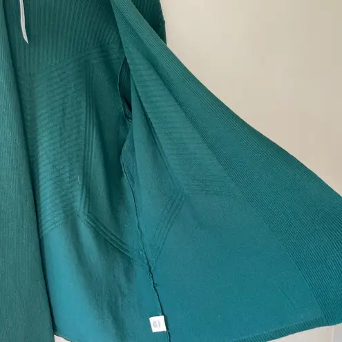 Retrology Sz S Green Stretch Open Cardigan Sweater Long Sleeves