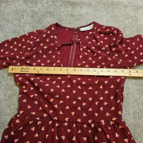 Abercrombie & Fitch Abercrombi  & Fitch Floral Flower Romper V Cut Long Sleeve Size 2 Long Sleeve