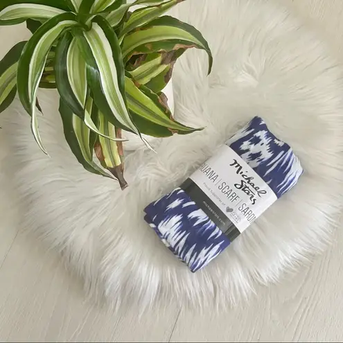 Michael Stars Blue & White Ruana Scarf Sarong NIP