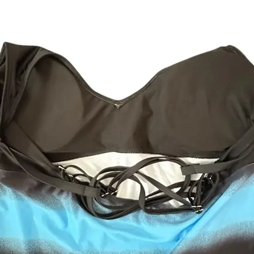 Chama Womens Plus Size Color Block Tankini Swimsuits 2