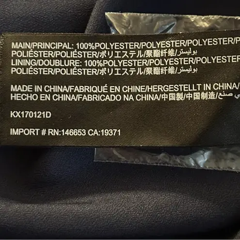 Keepsake‎ The Label Say You Will Chiffon Mini Dress In Navy NWT Large KX170121D Blue