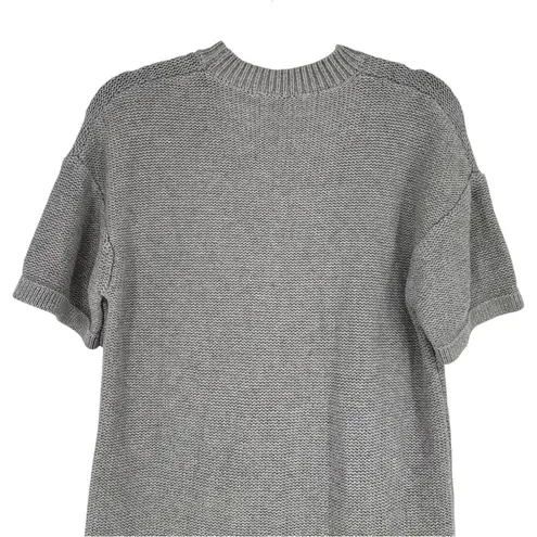 Elk Grey Marle Reis Sweater Tunic Length Knit size XS/S Cotton Wool Crew Neck Gray
