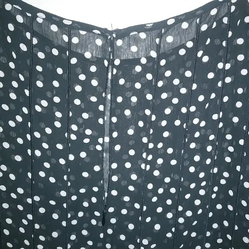 Sandra Darren 16 Black White Dot Dress Plus