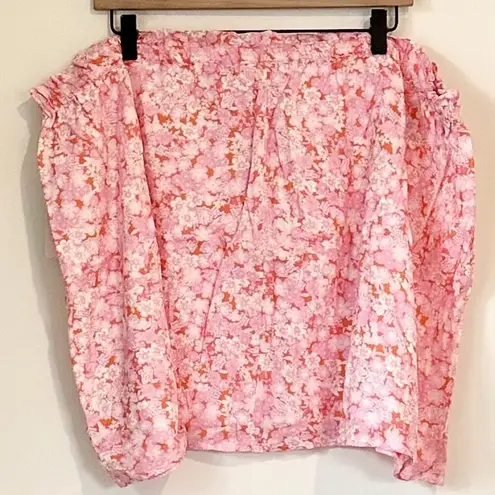 Abound NWT  Floral Mini Skirt in Coral Pink Multi Tarry Floral - Size: 3X