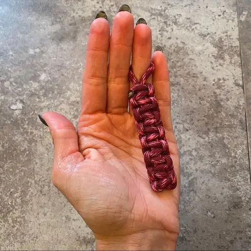 Handmade Paracord Keychain Bright Pink NEW Hiking Sporty USA