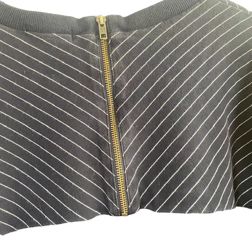 J.Crew  Navy Blue Striped Cozy Cotton Blend Sweatshirt Women Sz L