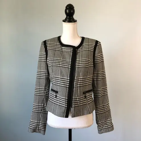 Mario Serrani ITALY | Plaid Houndstooth Full Zip Blazer