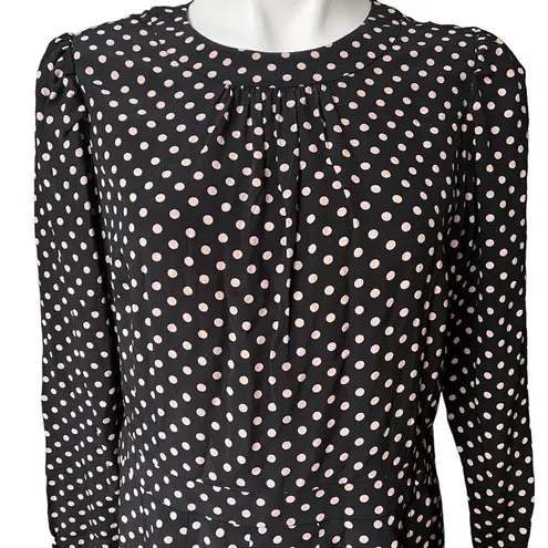 NWT, Boden Glorious British Style Polka Dot Dress Button Skirt Black Size 10