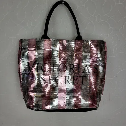 Victoria's Secret Victoria’s Secret Women's Weekender Bag Sequin Canvas Limited Edition Tote