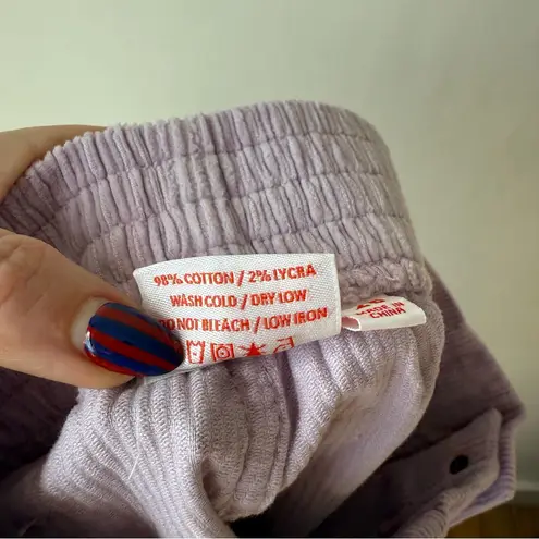 Hammies Powder Purple Corduroy Mini High Rise Shorts 26"