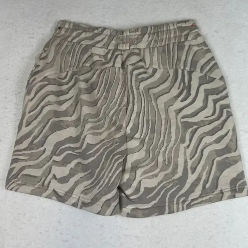 Sweaty Betty  Organic Cotton Animal Print Athletic Shorts French Terry Size M NWT