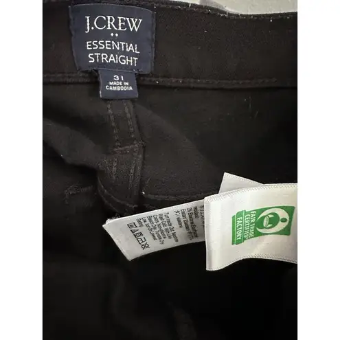 J. Crew Essential Straight Jeans Womens 31 Black Casual Cotton Straight Workwear