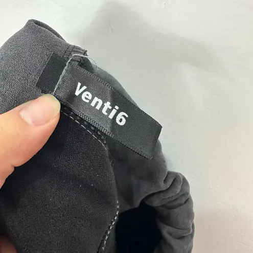 Venti6 Pants S Gray Faux Suede Joggers Italy Quiet Luxury Minimalist Luxe Basic