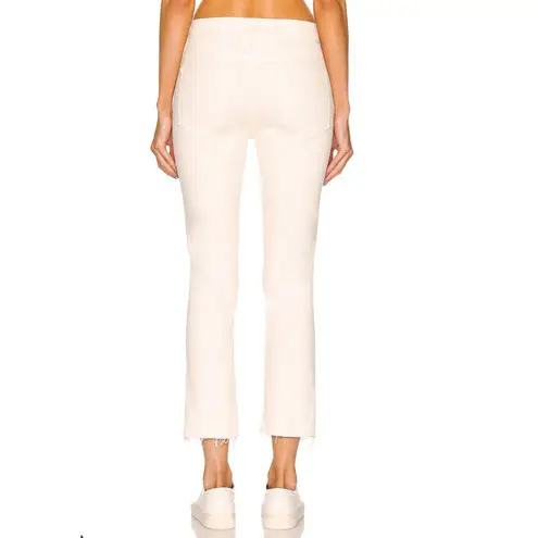 Mother The Mid Rise Dazzler Crop Fray Jean Cream Puffs Size 28 6 US NWOT Raw Hem