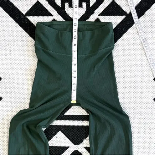 Pact Stretch Ribbed Bootcut Leggings in Dark Green Small