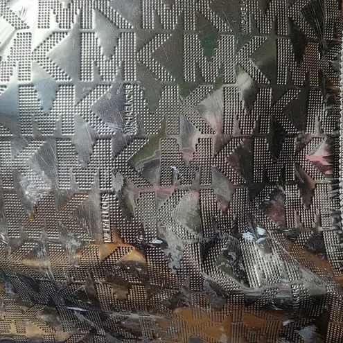 Michael Kors  Gray MK Metallic Tote Bag