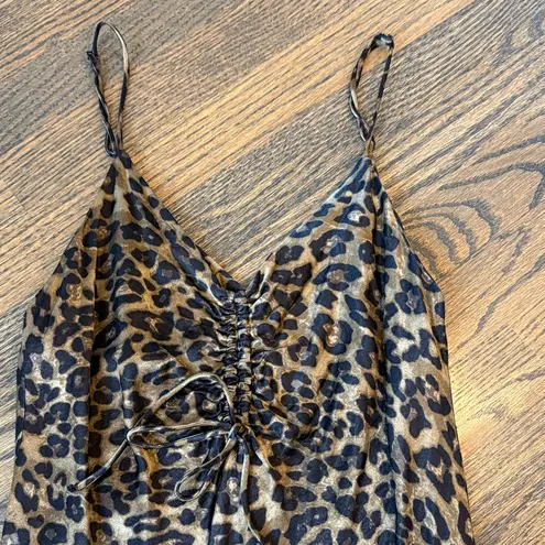 ZARA  Leopard Print Slip Dress size XS Like new