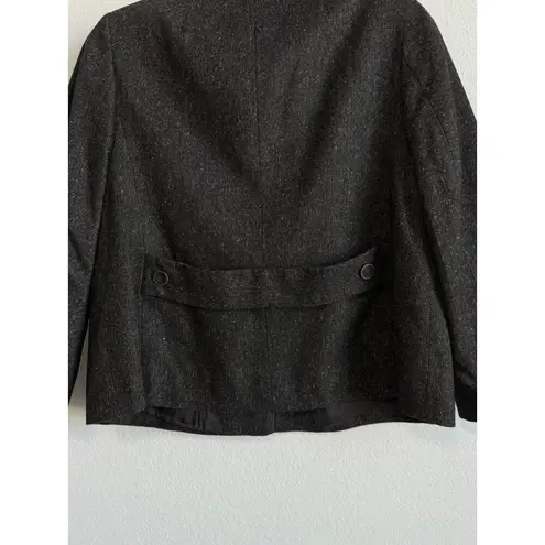 Ann Taylor Loft Women’s Size 4 Blazer Wool Blend Brown Tweed Suit Jacket Lined