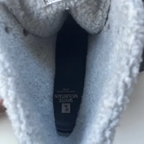 White Mountain Suede Lace Up Womens Boots 10M Faux Fur Lined Ankle Gorp Hiking