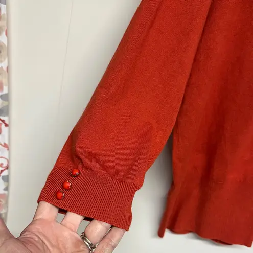 Premise Studio Premise Bold Rust color Women's Cardigan with decorative buttons