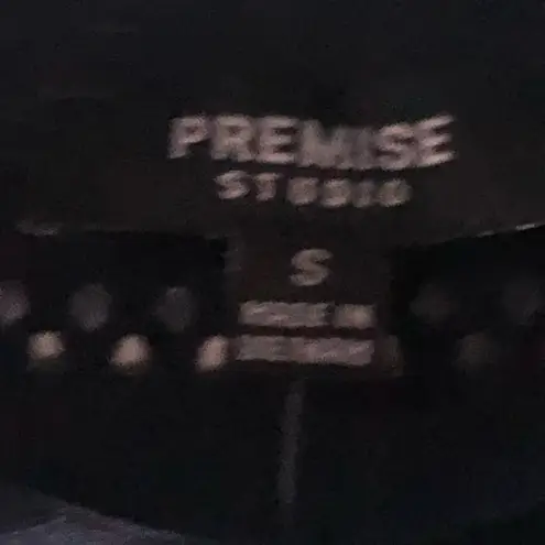 Premise Studio Womens Elbow Sleeve Crochet Open Front Cardigan Black Small NWT