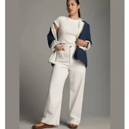 Maeve Anthropologie Colorblock Blazer Blue Green White Size S