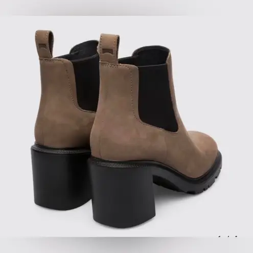 NEW Camper Whitnee Gray Brown Suede Chelsea Boots Stacked Platform US 10 EU 40 Tan