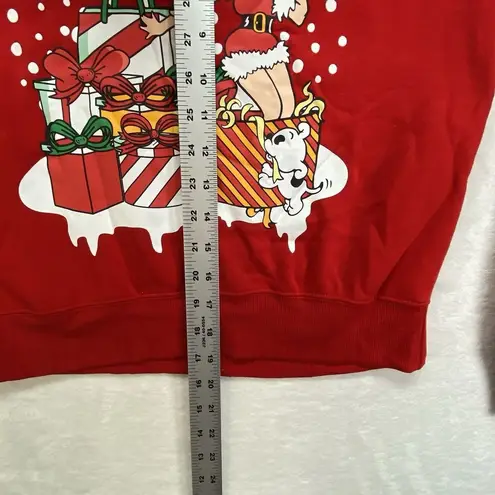 Betty Boop Sweatshirt Womens M Naughty Is The New Nice Crewneck Red Graphic NWOT