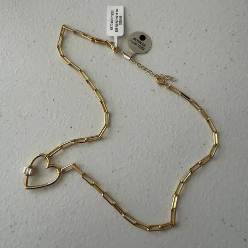 Giani Bernini NWT Gold Sterling Silver 16” + 2” Heart Pendant Necklace MSRP $220