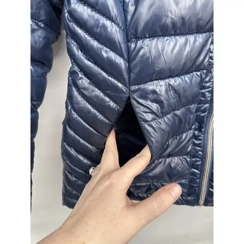 Big Chill Puffer Coat Women Small Navy Blue Outdoor Full Zip Cozy Hiking Winter
