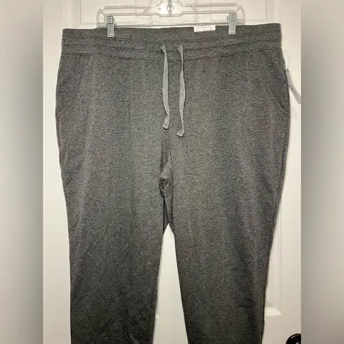 st. john's bay St. John’s Bay Size XXL Grey French Terry Mid Rise Joggers