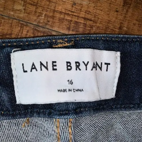 Lane Bryant  distressed mid rise boot flex magic waistband 16 jeans