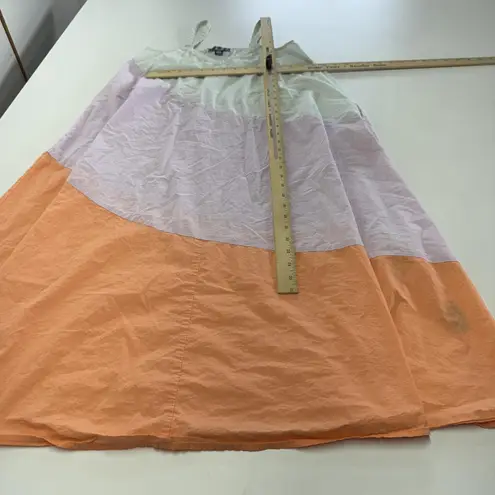 VEDA Dress Womens P XX Small Pastel Colorblock Cotton Midi Sundress Pockets Size XXS