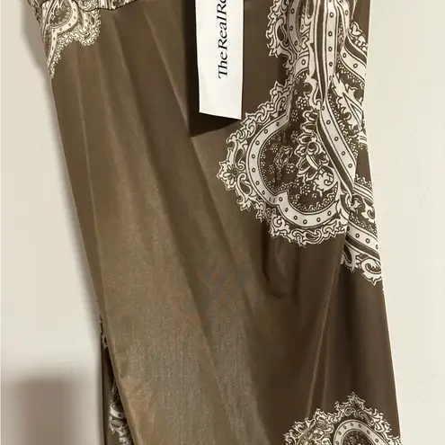 Zimmermann authentic printed paisley adjustable strap slip dress nightgown satin