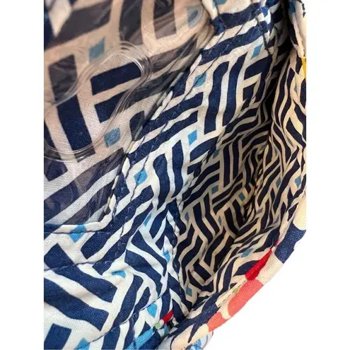 Vera Bradley  Summer Cottage The Lizzy Crossbody Quilted Handbag Blue White‎