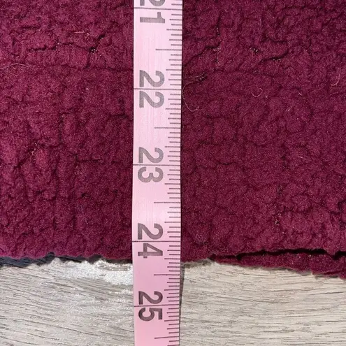 Arizona Jeans Arizona Jean Co Womens Collared Faux Fur Fleece Lined Jacket Maroon Size XL