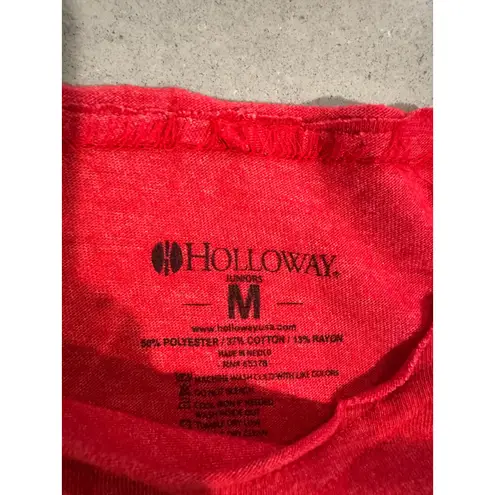 Holloway Juniors Wisconsin Badgers Go Bucky Pocket Long Sleeve Shirt Red Size M