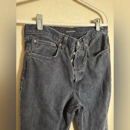 Aritzia  Denim Forum The BF High Rise Loose Jeans‎ Size 29 in Black Washed