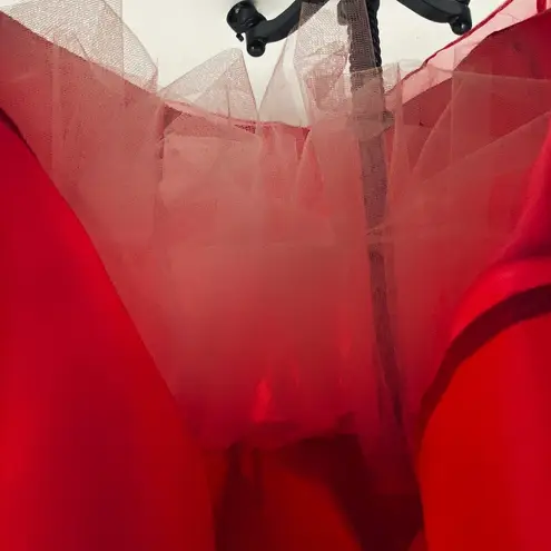 Vintage 90s Y2k Beaded Halter Gown Y Neck Lace up Open Back Organza Hot Pink XS