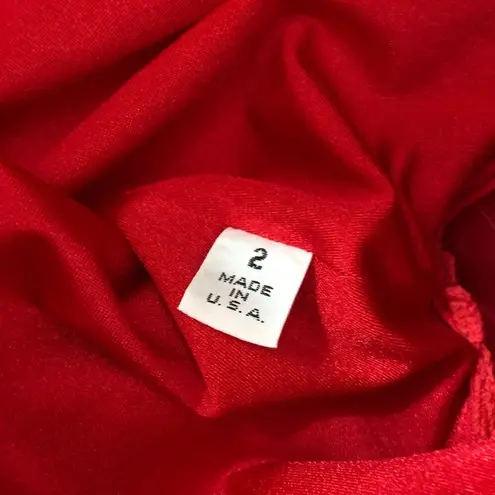 St. John Isaacsons Atlanta Top Vintage Santana Knit Sequin Shoulderpads Red 2