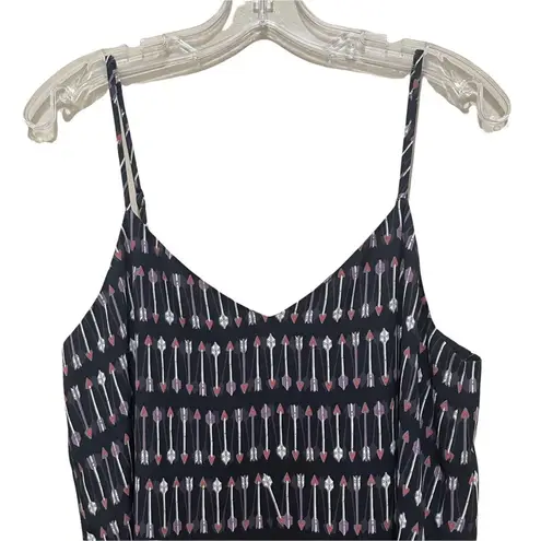 BCBGMAXAZRIA  Cora Arrow Print Tank Top Black Size Small