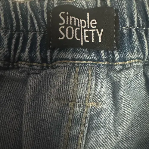 Simple Society Women's Classic Blue Wide Leg Jeans