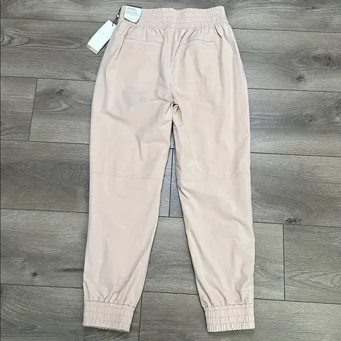 CALIA High Rise Ankle Zip Joggers Journey Collection Sandstone Tan Size XS